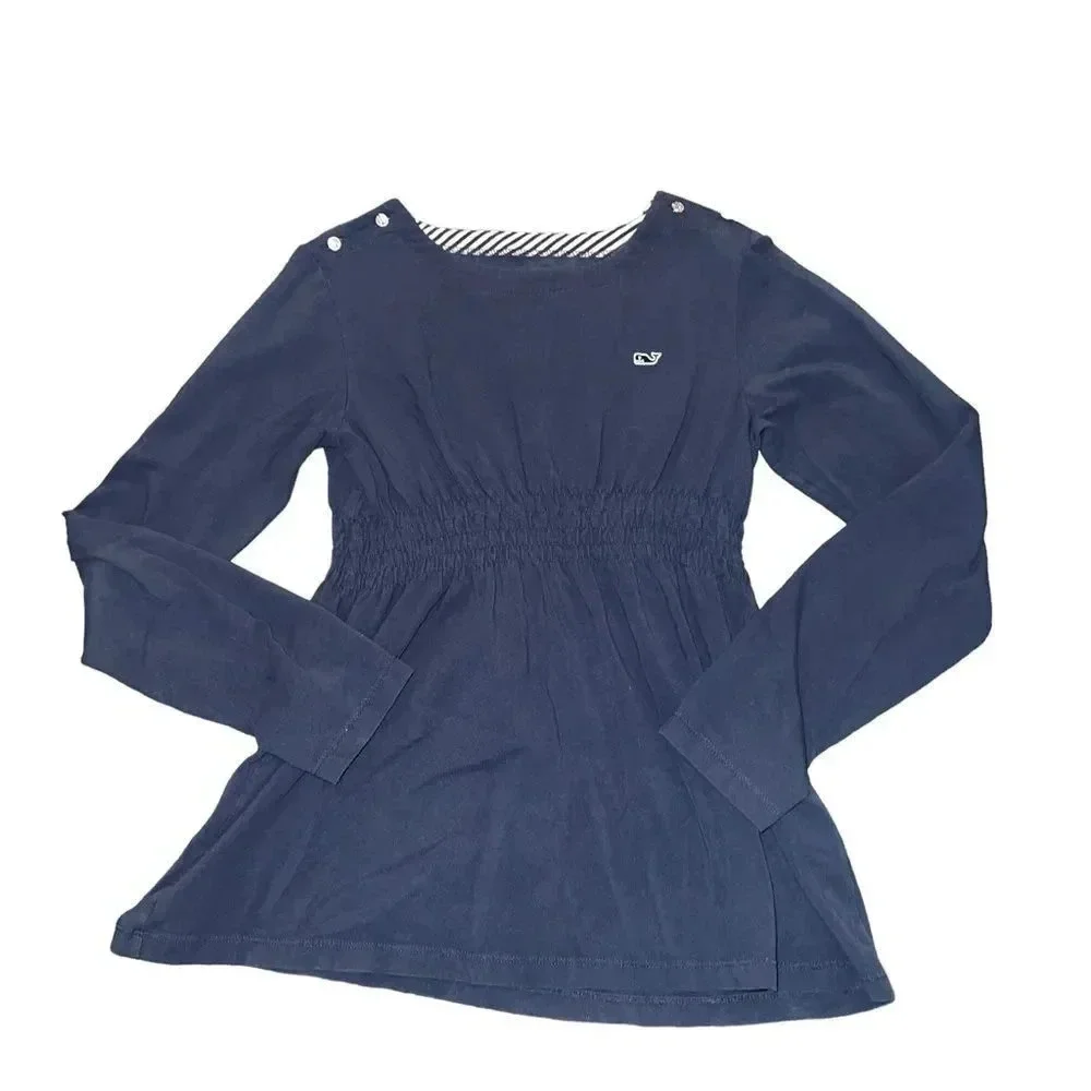 Vineyard vines Girls Large‎ Navy Long Sleeve Shirt